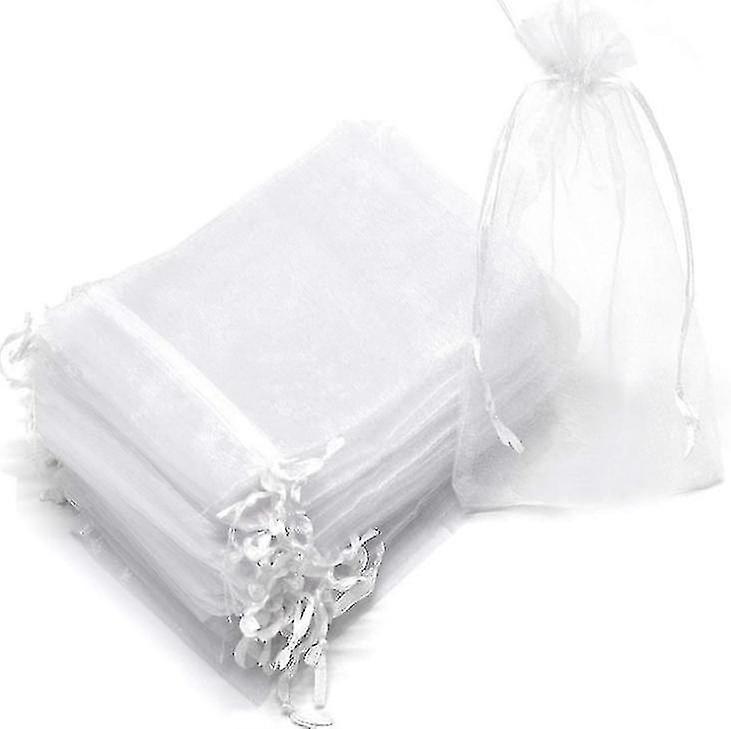 White Organza Bags 10cm x 12m 25 pack - Image 3