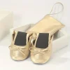 Compact Foldable Indoor Ballet Pumps with Zipped Purse - Image 5