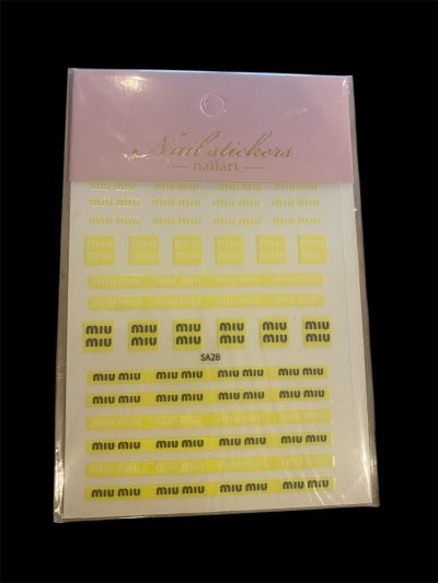 Miu Miu Inspired Nail Decals 1