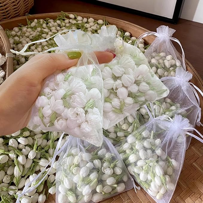 White Organza Bags 10cm x 12m 25 pack - Image 2