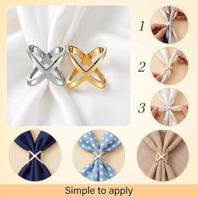 Alternative view of Clever Clothing Neck Scarf Tie Rings